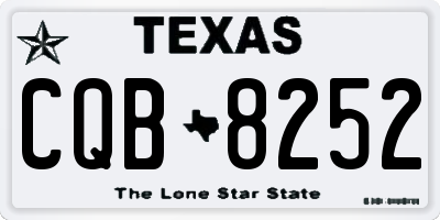 TX license plate CQB8252