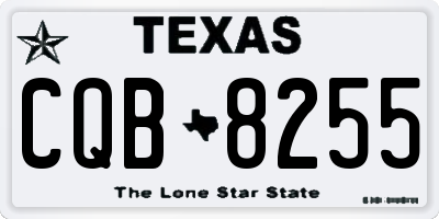 TX license plate CQB8255