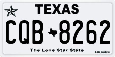 TX license plate CQB8262