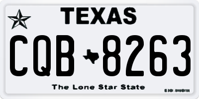 TX license plate CQB8263