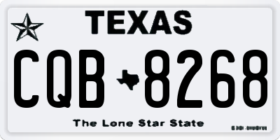 TX license plate CQB8268