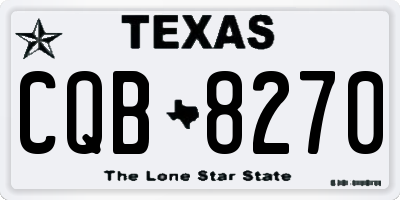 TX license plate CQB8270