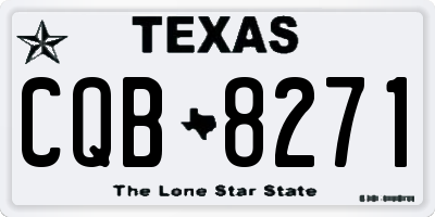 TX license plate CQB8271
