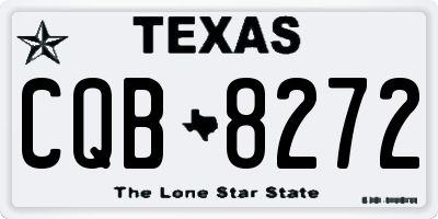 TX license plate CQB8272