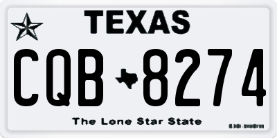 TX license plate CQB8274
