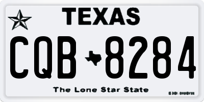 TX license plate CQB8284