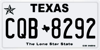TX license plate CQB8292