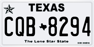 TX license plate CQB8294