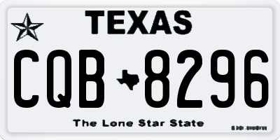 TX license plate CQB8296