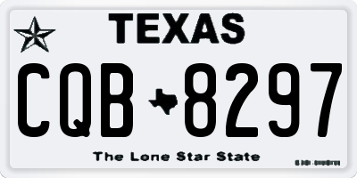 TX license plate CQB8297