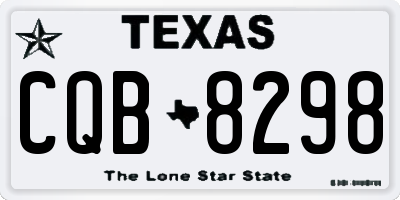 TX license plate CQB8298