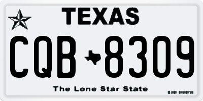 TX license plate CQB8309