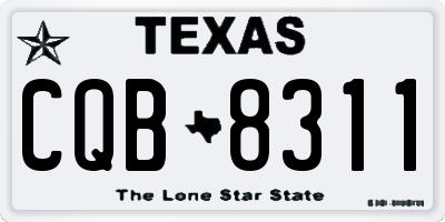 TX license plate CQB8311