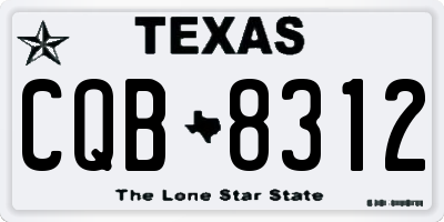 TX license plate CQB8312