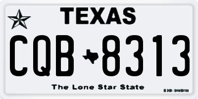 TX license plate CQB8313