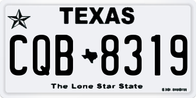 TX license plate CQB8319