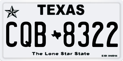TX license plate CQB8322
