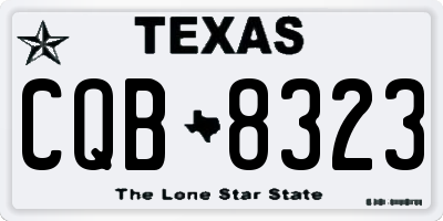 TX license plate CQB8323