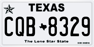 TX license plate CQB8329