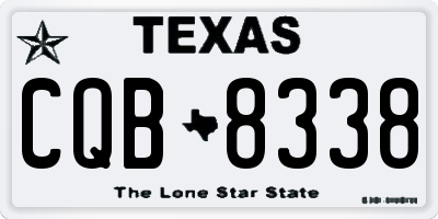 TX license plate CQB8338