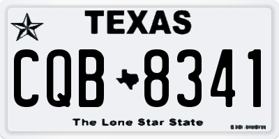 TX license plate CQB8341