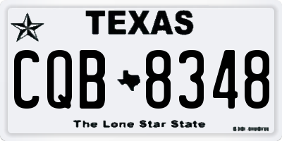 TX license plate CQB8348