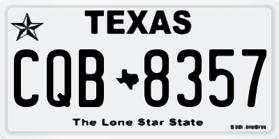 TX license plate CQB8357