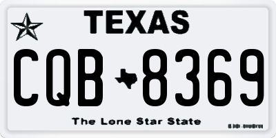 TX license plate CQB8369