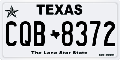 TX license plate CQB8372