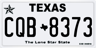 TX license plate CQB8373