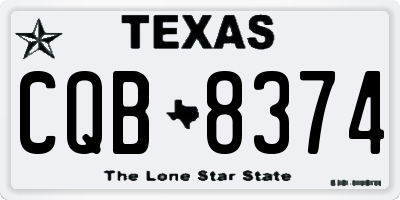 TX license plate CQB8374