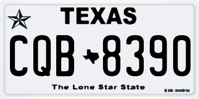 TX license plate CQB8390