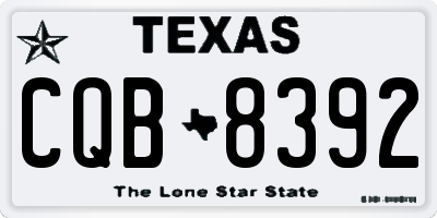 TX license plate CQB8392