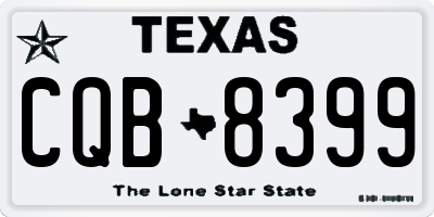 TX license plate CQB8399