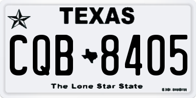 TX license plate CQB8405
