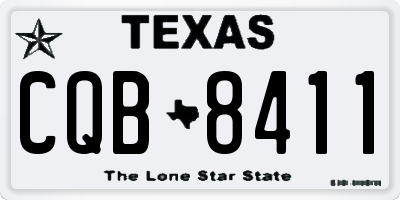 TX license plate CQB8411