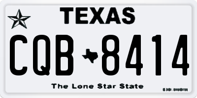 TX license plate CQB8414