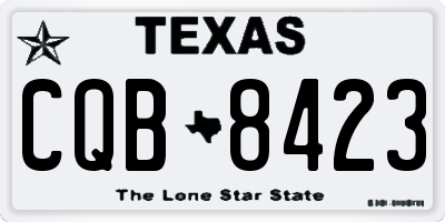 TX license plate CQB8423