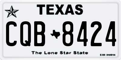 TX license plate CQB8424