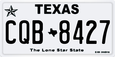 TX license plate CQB8427