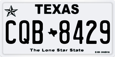 TX license plate CQB8429