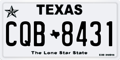 TX license plate CQB8431
