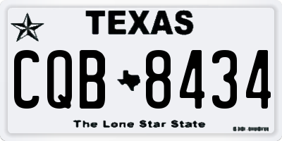 TX license plate CQB8434