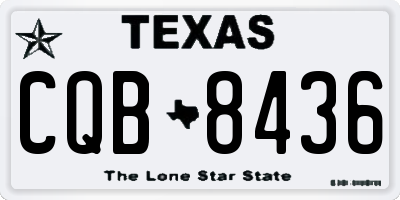 TX license plate CQB8436