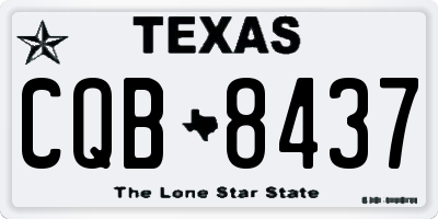 TX license plate CQB8437