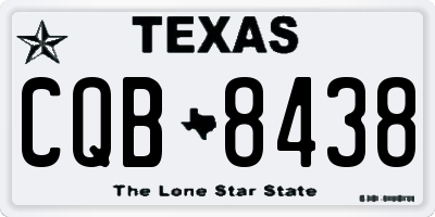 TX license plate CQB8438