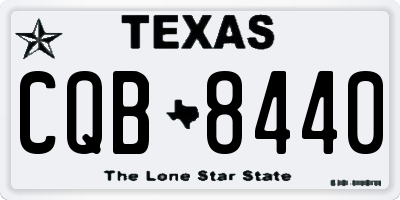 TX license plate CQB8440