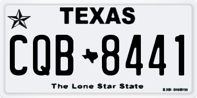TX license plate CQB8441