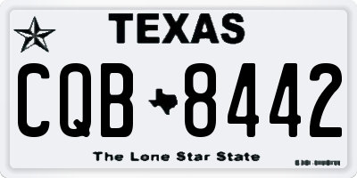 TX license plate CQB8442