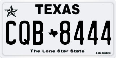 TX license plate CQB8444